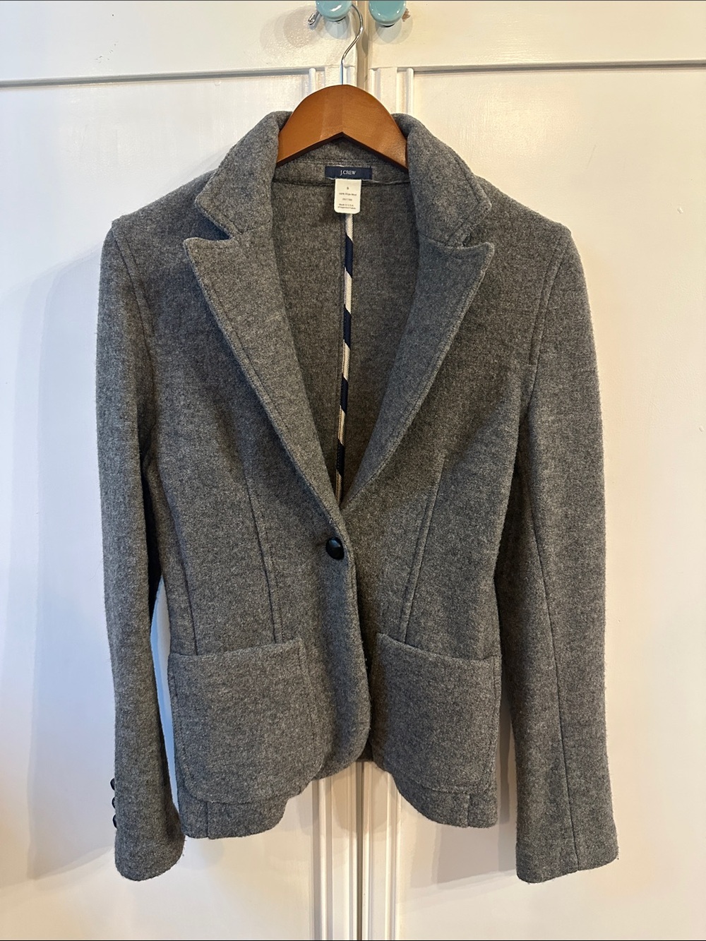 J. Crew Charcoal Gray Wool-Blend Blazer